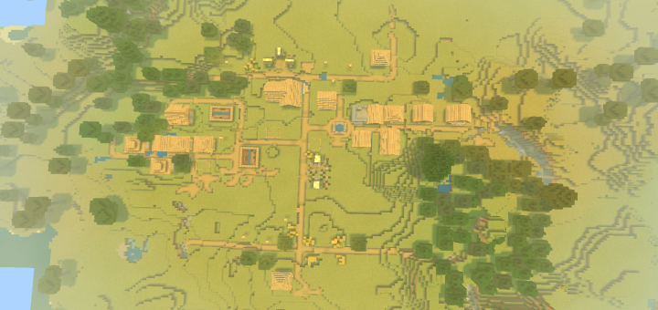 3 Villages, Mutated Savanna Biome, Ravines, Desert Temple (Seed)