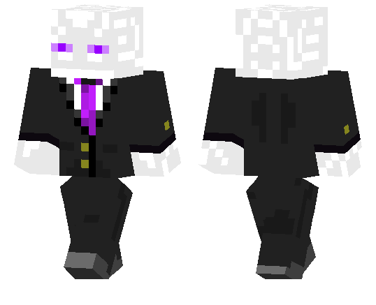White Enderman in a suit