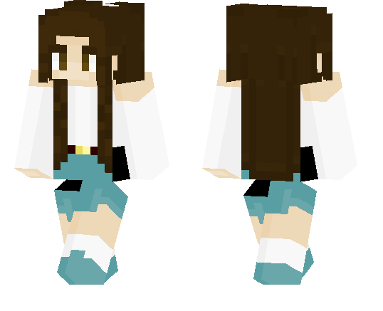 Blue white girl | Minecraft PE Skins