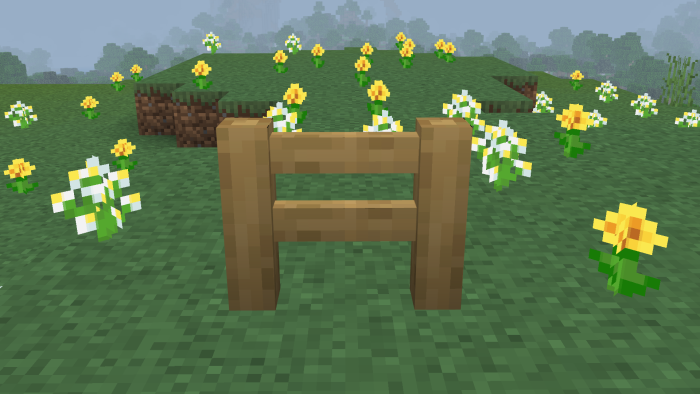 Stripped Fences v1.2 — Minecraft Bedrock texture pack, screenshot 1
