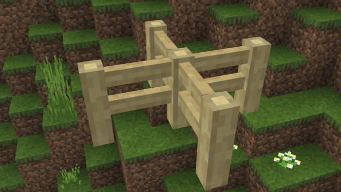 Stripped Fences v1.2 — Minecraft Bedrock texture pack, screenshot 5
