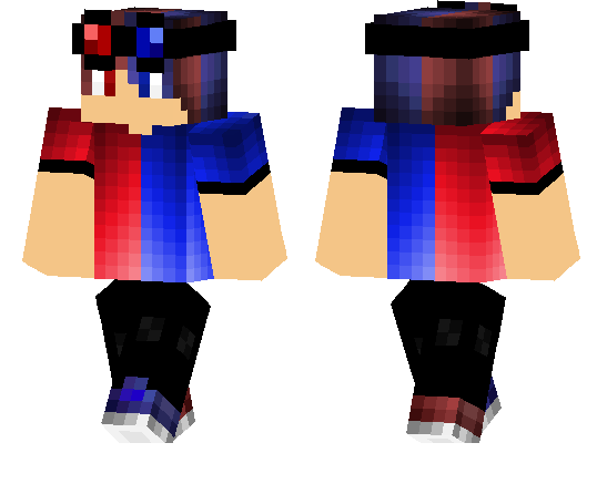 Red & Blue Boy Skin | Minecraft PE Skins