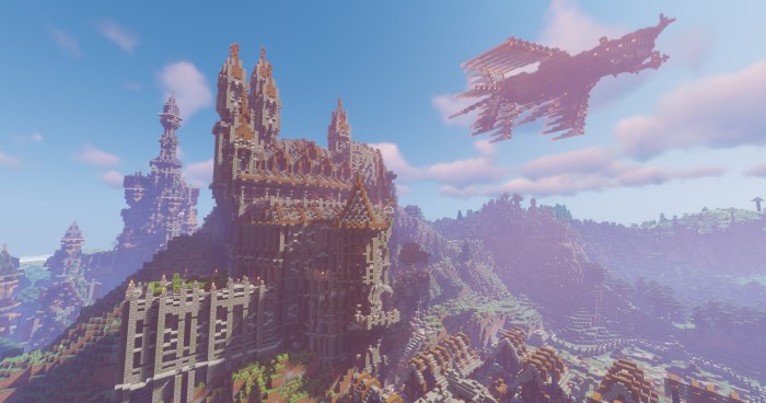 Fantasy Medieval City - Minecraft Bedrock Maps - CurseForge