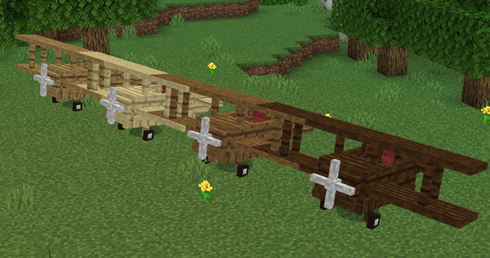 Wooden Planes 1.2 Add-on — Minecraft Bedrock addon, screenshot 2