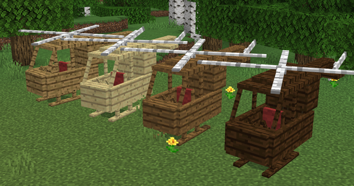 Wooden Planes 1.2 Add-on — Minecraft Bedrock addon, screenshot 3