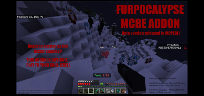 Beta 8/4/2024 : Furpocalypse - Minecraft Bedrock Addon 