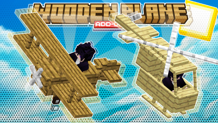 Wooden Planes 1.2 Add-on — Minecraft Bedrock addon, screenshot 1