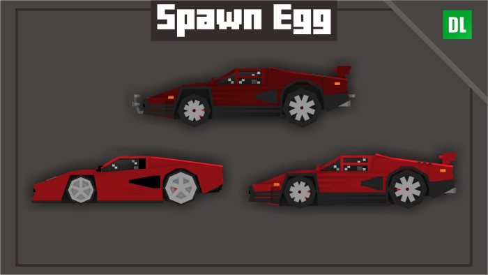 Lamborghini Countach | v1.4.5 MER Texture Update - Minecraft Bedrock ...