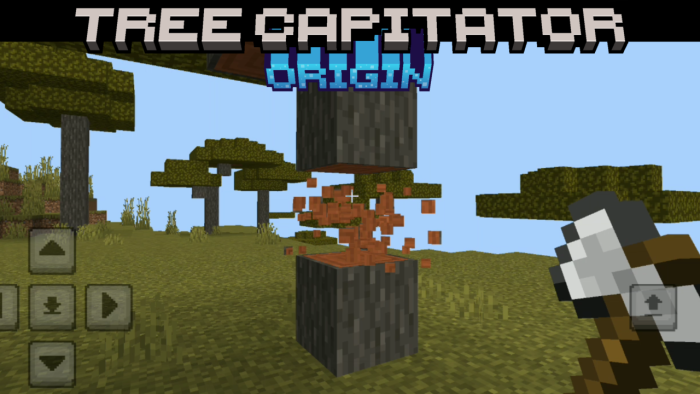 tree capitator origin — Minecraft Bedrock addon, screenshot 1