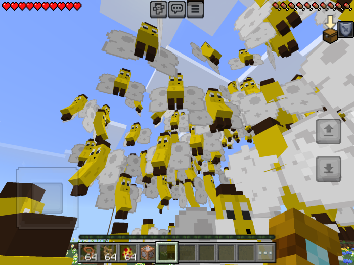 Flying Death Bananus — Minecraft Bedrock addon, screenshot 1