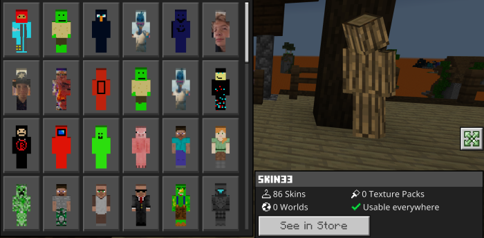 Fools Skin Pack — Minecraft Bedrock addon, screenshot 4