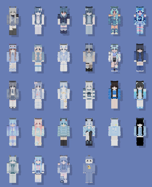 blue dress minecraft skin Blue Dress Minecraft Skins