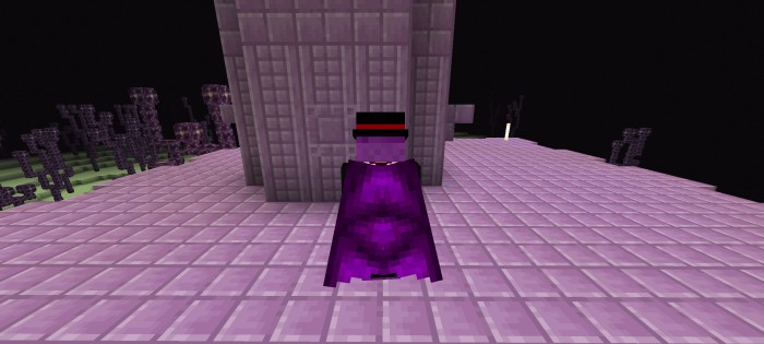 Purple Ender Dragon Wings for Elytra — Minecraft Bedrock texture pack, screenshot 1