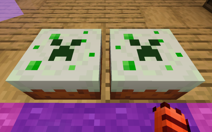 Monsters Textures: Colorful Cakes — Minecraft Bedrock texture pack, screenshot 1