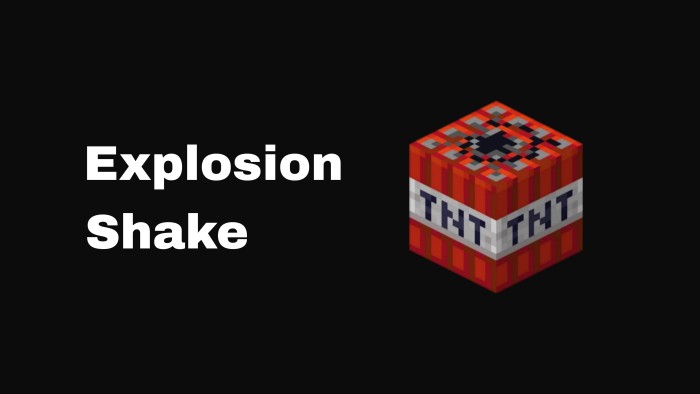 Explosion Shake — Minecraft Bedrock addon, screenshot 1