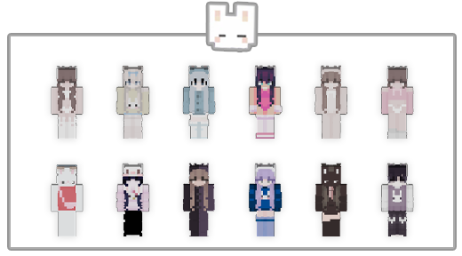 BUNNY FIVE - SKIN PACK — Minecraft Bedrock addon, screenshot 2