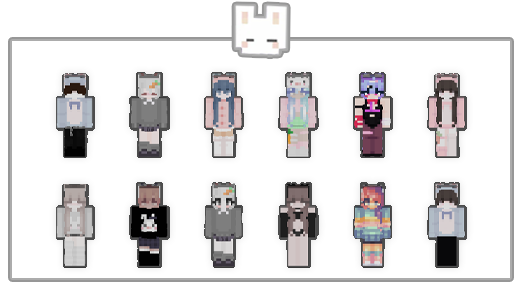 BUNNY SIX - SKIN PACK — Minecraft Bedrock addon, screenshot 2