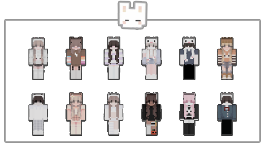 BUNNY NINE - SKIN PACK — Minecraft Bedrock addon, screenshot 2