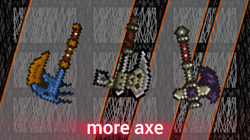 MORE AXE — Minecraft Bedrock addon, screenshot 1