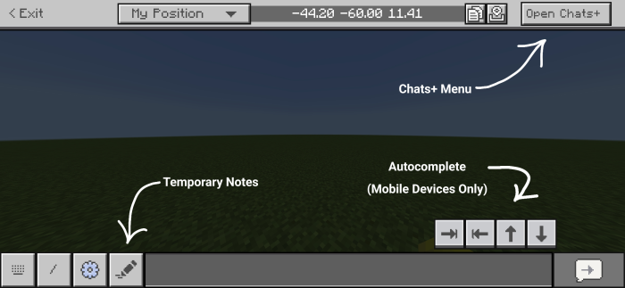 Chats+ v1.1 (NEW LOOK) [1.21.60+] — Minecraft Bedrock texture pack, screenshot 1