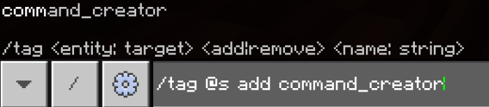 Custom Command Creator! — Minecraft Bedrock addon, screenshot 1