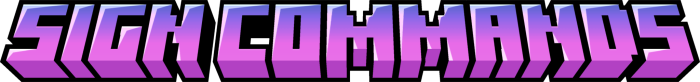 Sign Commands 1.21.70+ — Minecraft Bedrock addon, screenshot 1