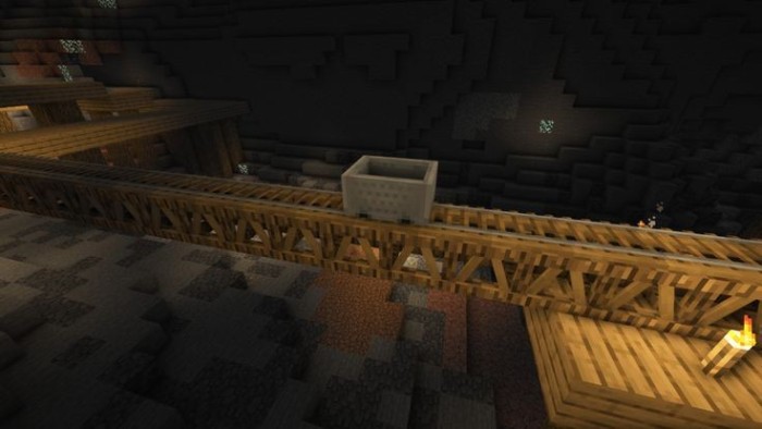 Silent Minecart — Minecraft Bedrock texture pack, screenshot 1