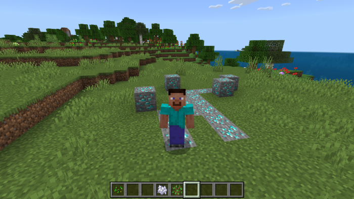 Everything Turns to Diamond V1.0 — Minecraft Bedrock addon, screenshot 1