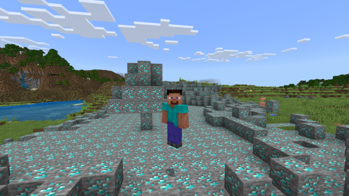 Everything Turns to Diamond V1.0 — Minecraft Bedrock addon, screenshot 2