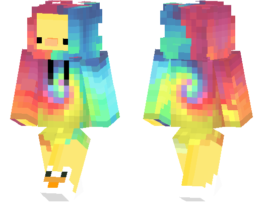 Duck in Tie-dye Hoodie
