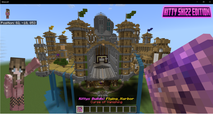 Instant Build:Flying Harbor — Minecraft Bedrock addon, screenshot 1