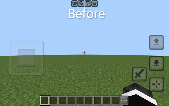 Button Hider — Minecraft Bedrock texture pack, screenshot 2