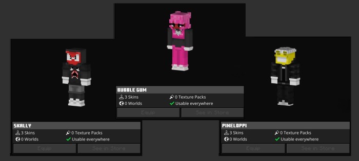 STOO COMPANY SKINPACK by QDG Art — Minecraft Bedrock addon, screenshot 1