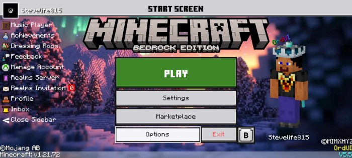 OrdUI V5.5 — Minecraft Bedrock texture pack, screenshot 1