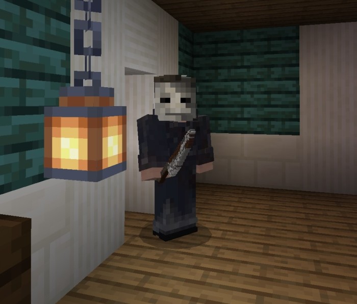 Michael Myers Knife — Minecraft Bedrock texture pack, screenshot 2