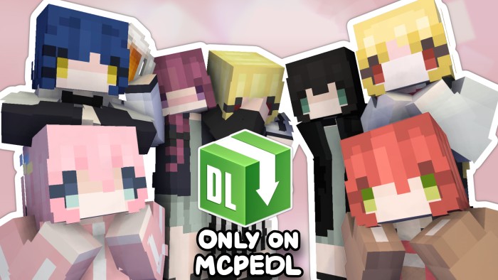 Bocchi the Rock Skinpack CLASSIC | v1.4.0 — Minecraft Bedrock addon, screenshot 1