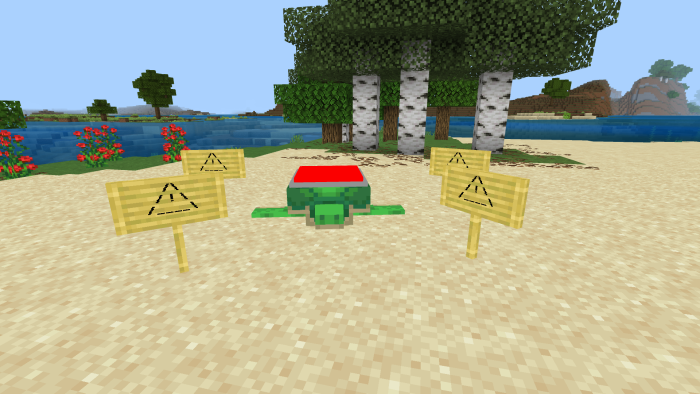 Explosive Turtles — Minecraft Bedrock addon, screenshot 1