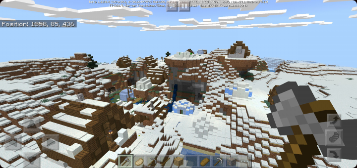 Ice Village Valley and Massive Cave Underneath (Seed)