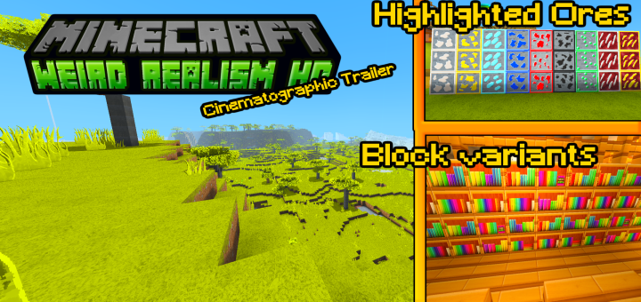 Weird Realism HD (Clear Glass, Highlighted Ores, Block Variants)