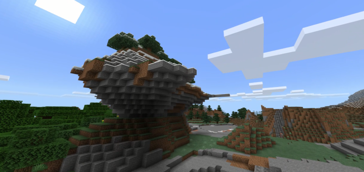 Erosion Rock Features Near Spawn (Seed)