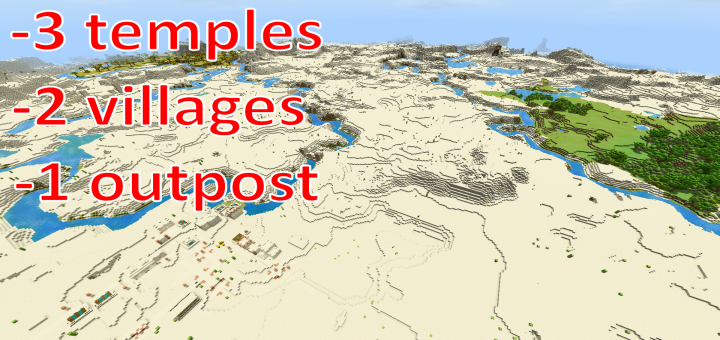 3 Desert Temples and More! (Seed)